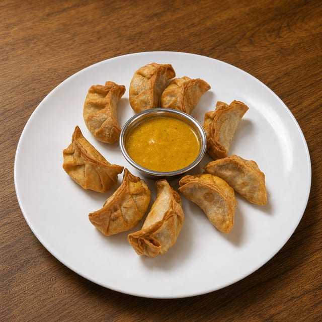 Fried Momo Chicken.