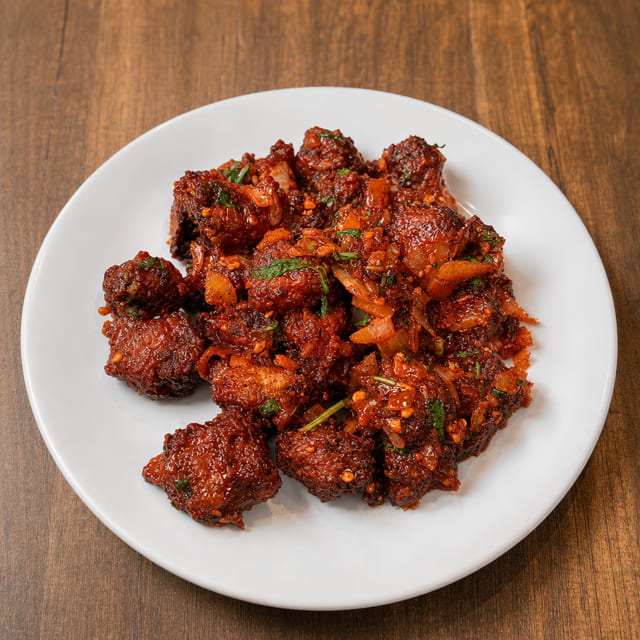 Vegetable Manchurian Dry.