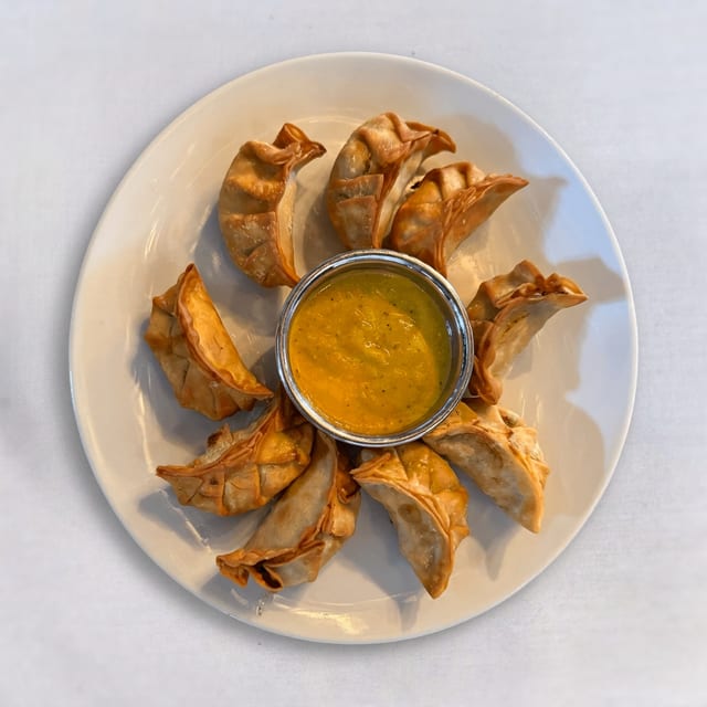 Fried Momo Chicken.