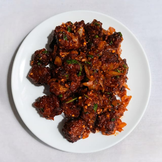 Vegetable Manchurian Dry.